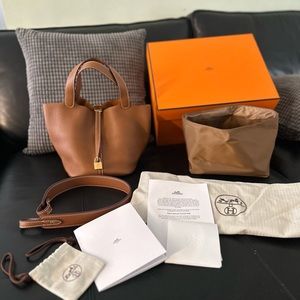(SOLD)Authentic Hermes Picotin Gold with Gold Hardware